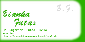 bianka futas business card